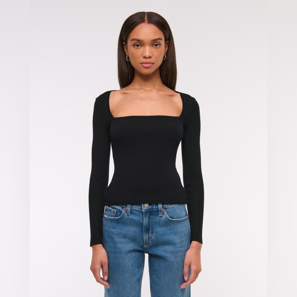 Abercrombie & Fitch Ava Long Sleeve Sweater Top
